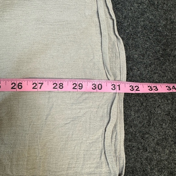 Garnet Hill Kaftan Tunic Top Beach Coverup Crinkle Cotton Gray Embroidery S - Picture 8 of 9